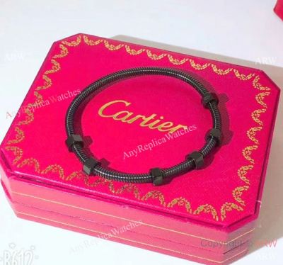2019 New Cartier Ecrou Bracelet Black Steel Bracelet
